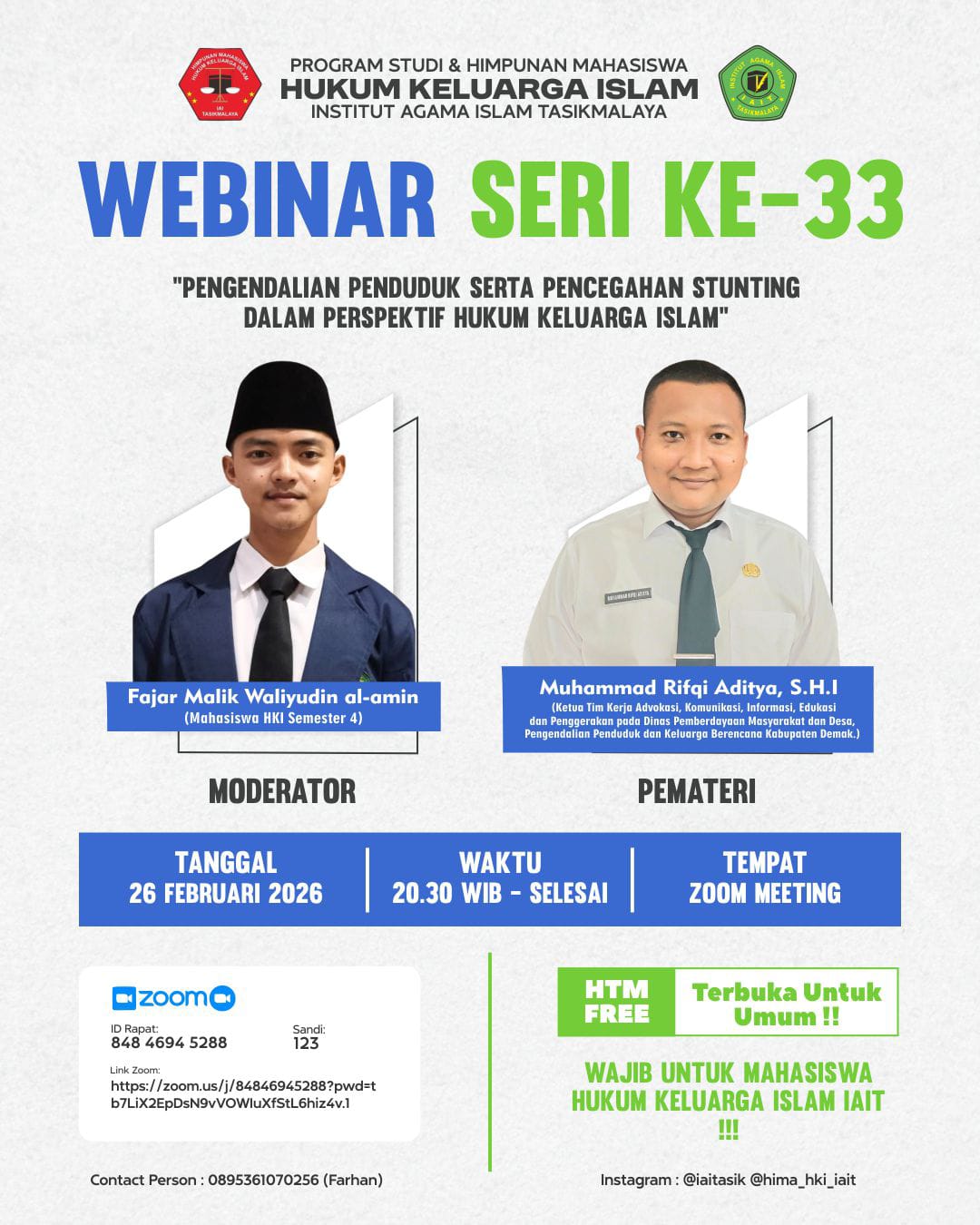 Pengendalian Penduduk Serta Pencegahan Stunting dalam Persepektif Hukum Keluarga Islam
