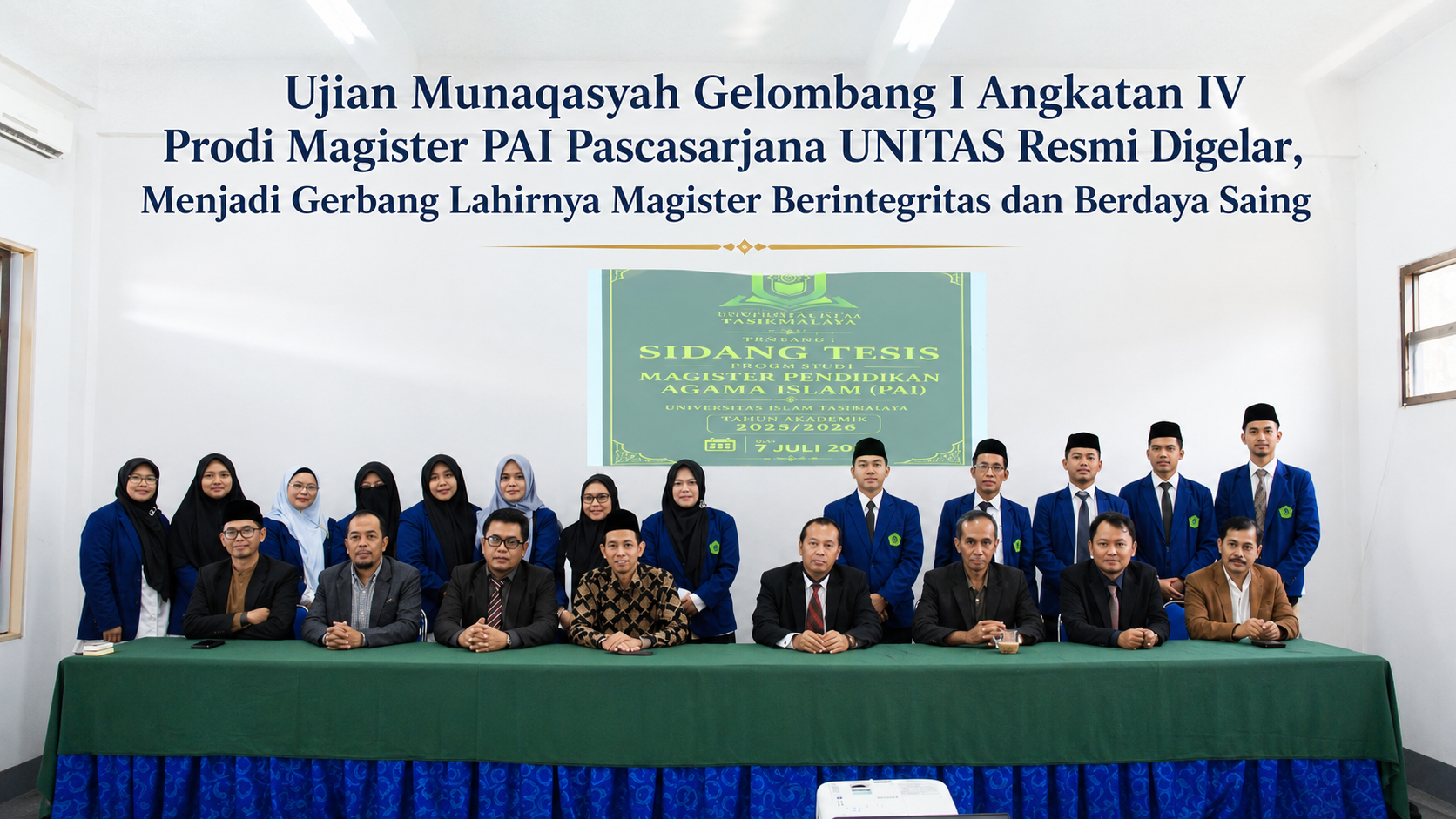 Pascasarjana UNITAS Gelar Ujian Munaqasyah Gelombang I Angkatan IV Prodi Magister PAI