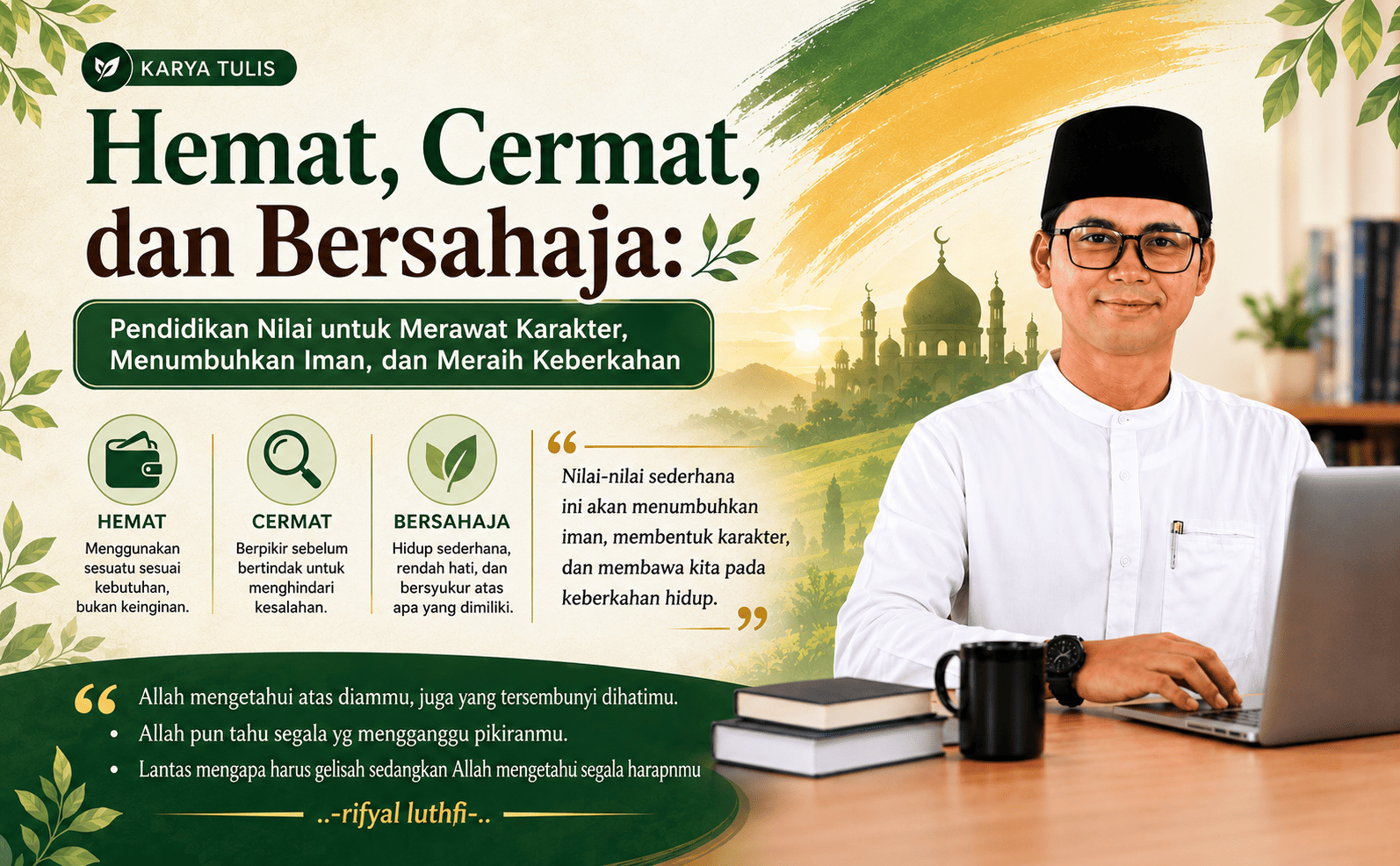 Hemat, Cermat, dan Bersahaja:   Pendidikan Nilai untuk Merawat Karakter, Menumbuhkan Iman, dan Meraih Keberkahan